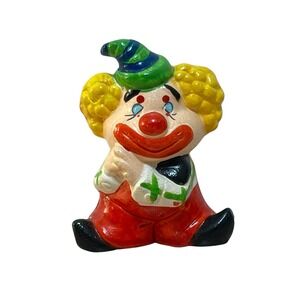 VINTAGE ENESCO CLOWN‎ Figurines Ceramic Porcelain Circus Hand Painted Decor